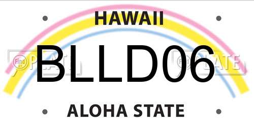 BLLD06 Hawaii License Plate