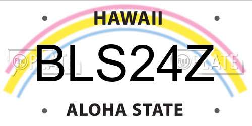 BLS24Z Hawaii License Plate