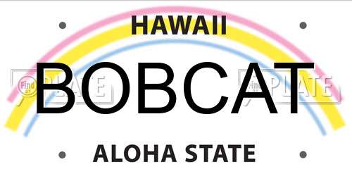 BOBCAT Hawaii License Plate