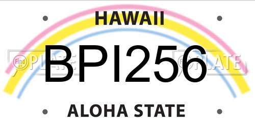 BPI256 Hawaii License Plate