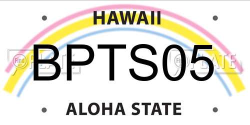 BPTS05 Hawaii License Plate