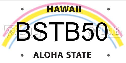 BSTB50 Hawaii License Plate