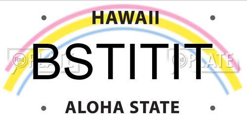 BSTITIT Hawaii License Plate