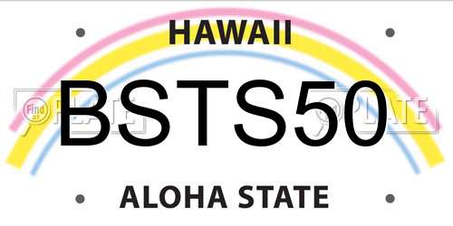 BSTS50 Hawaii License Plate