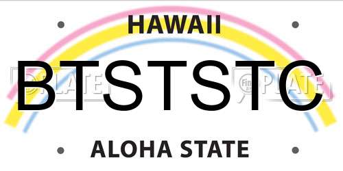 BTSTSTC Hawaii License Plate