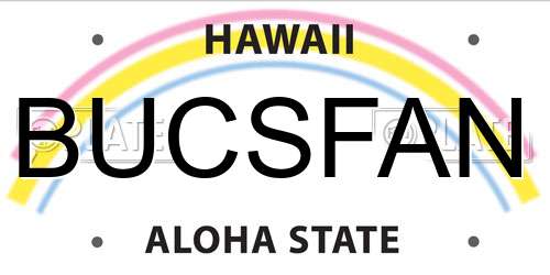 BUCSFAN Hawaii License Plate
