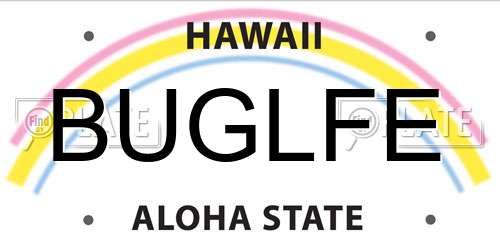 BUGLFE Hawaii License Plate