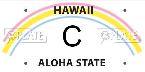 C Hawaii License Plate