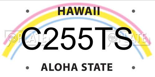 C255TS Hawaii License Plate