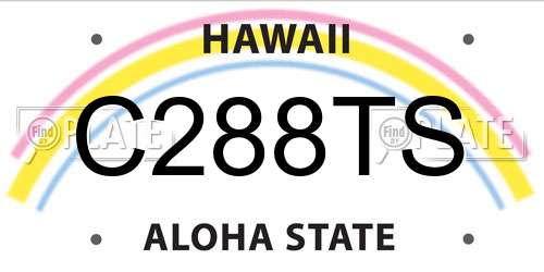 C288TS Hawaii License Plate