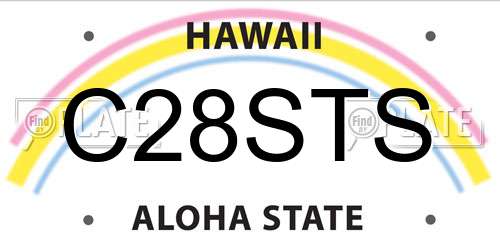 C28STS Hawaii License Plate
