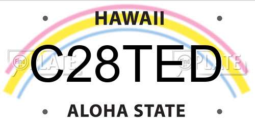 C28TED Hawaii License Plate