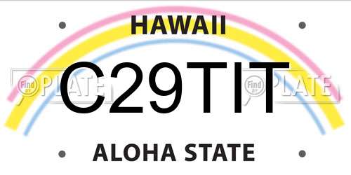 C29TIT Hawaii License Plate