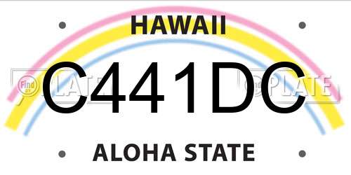 C441DC Hawaii License Plate
