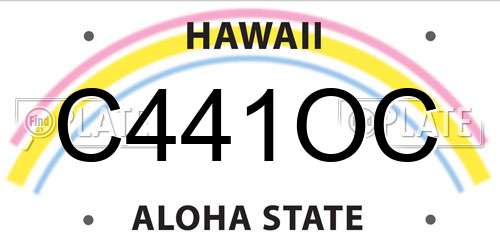 C441OC Hawaii License Plate