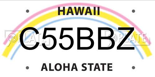 C55BBZ Hawaii License Plate