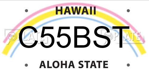 C55BST Hawaii License Plate