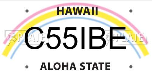 C55IBE Hawaii License Plate