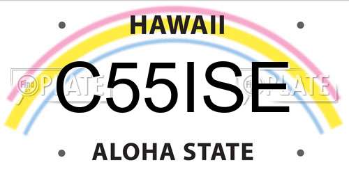 C55ISE Hawaii License Plate
