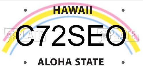 C72SEO Hawaii License Plate