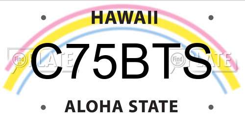C75BTS Hawaii License Plate