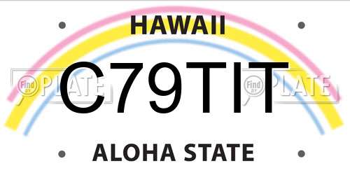 C79TIT Hawaii License Plate