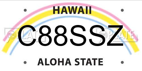 C88SSZ Hawaii License Plate