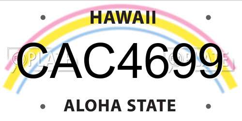 CAC4699 Hawaii License Plate