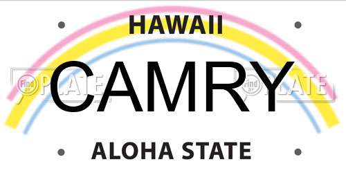 CAMRY Hawaii License Plate