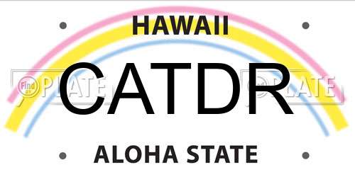 CATDR Hawaii License Plate
