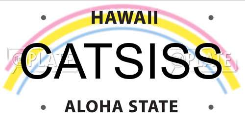 CATSISS Hawaii License Plate