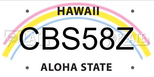 CBS58Z Hawaii License Plate