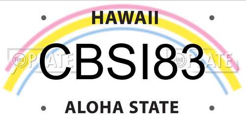 CBSI83 Hawaii License Plate