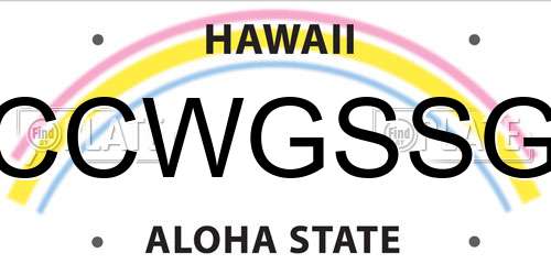 CCWGSSG Hawaii License Plate