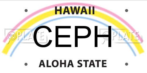 CEPH Hawaii License Plate