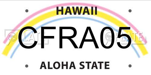 CFRA05 Hawaii License Plate