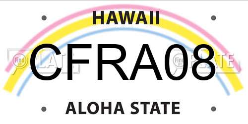 CFRA08 Hawaii License Plate