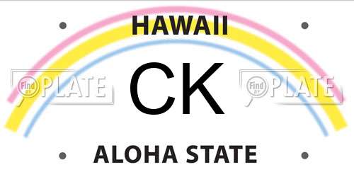 CK Hawaii License Plate