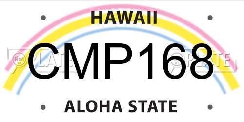 CMP168 Hawaii License Plate