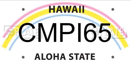 CMPI65 Hawaii License Plate