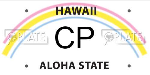 CP Hawaii License Plate