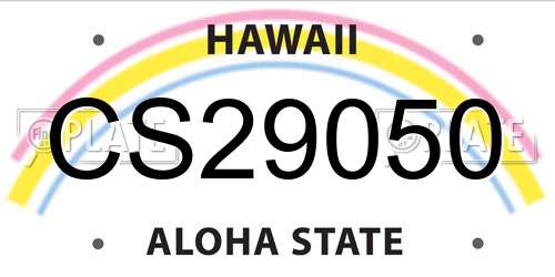 CS29050 Hawaii License Plate