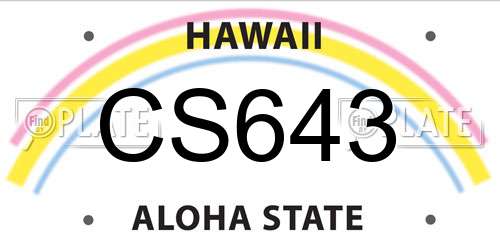 CS643 Hawaii License Plate