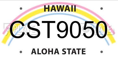 CST9050 Hawaii License Plate