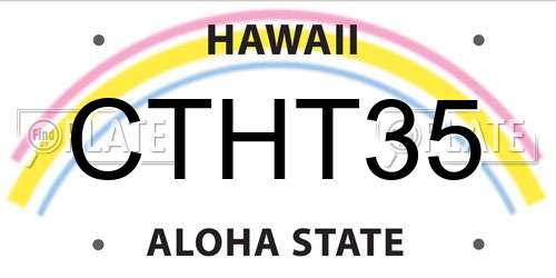 CTHT35 Hawaii License Plate