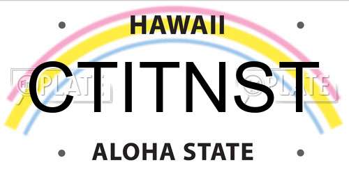 CTITNST Hawaii License Plate