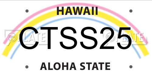CTSS25 Hawaii License Plate