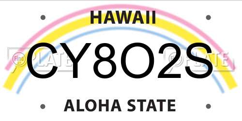 CY8O2S Hawaii License Plate