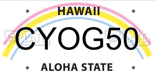 CYOG50 Hawaii License Plate