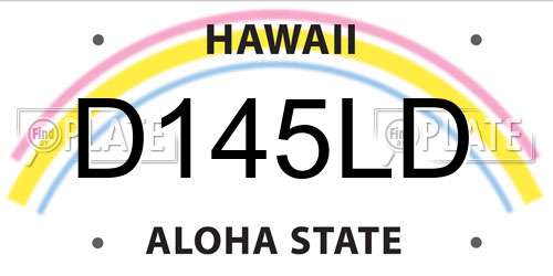 D145LD Hawaii License Plate
